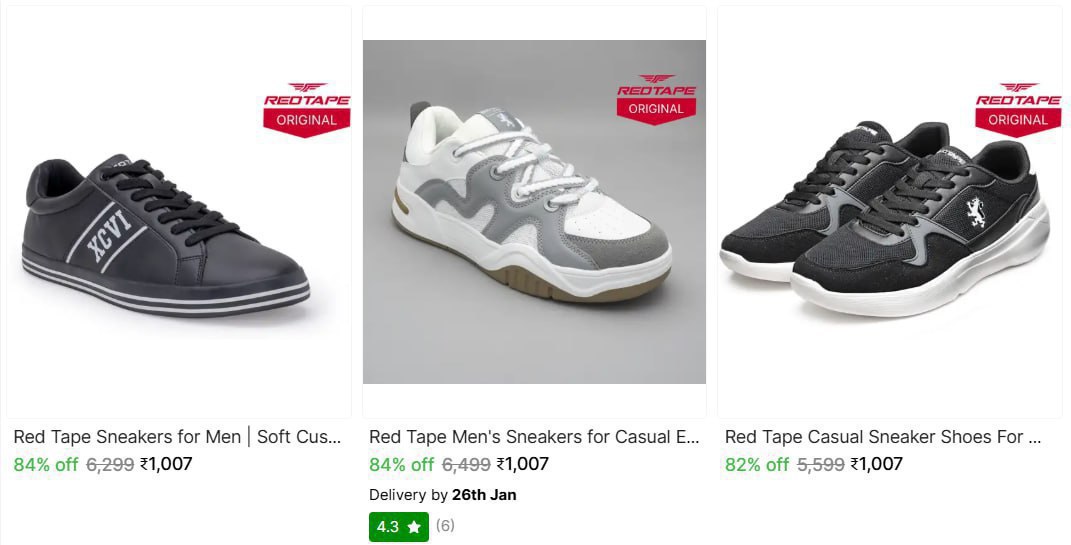 Shopsy Loot Deals Redtape Shoes Slides Wipes Starts At 39 Deodorants Starts