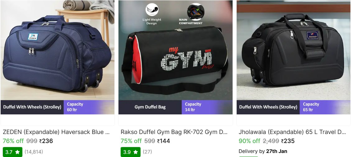 Backpacks Duffle Bag From 144