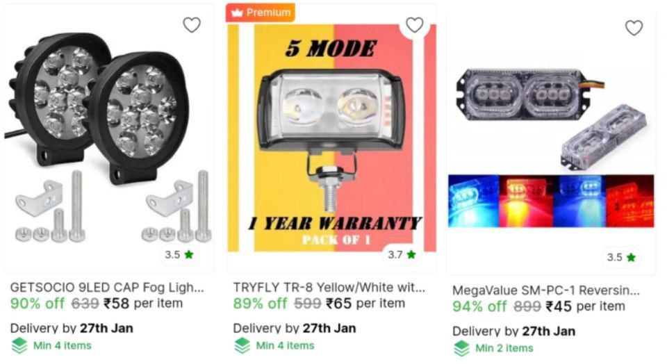 Bike Light Bulbs Starts From 45 Check Min Buy Quantity