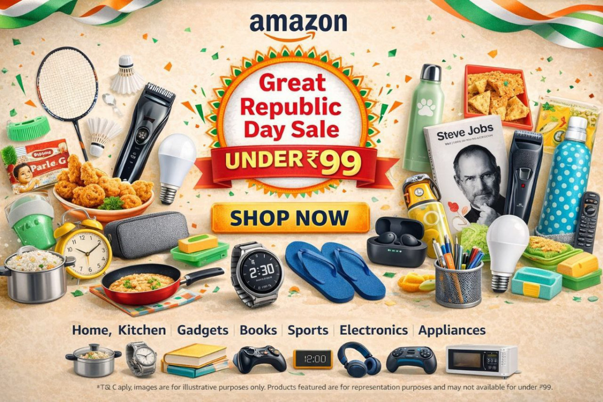 Amazon Republic Day Sale Under 99 Deals Electronics Books Beauty Kitchen Ho