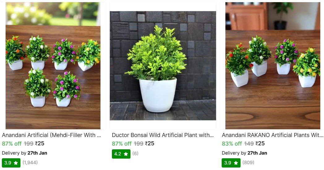 Decor Artificial Plants From 25