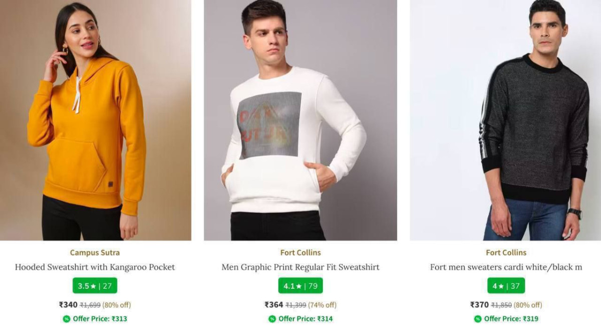 Ajio Loot 80 On Branded Winterwears Mens Womens