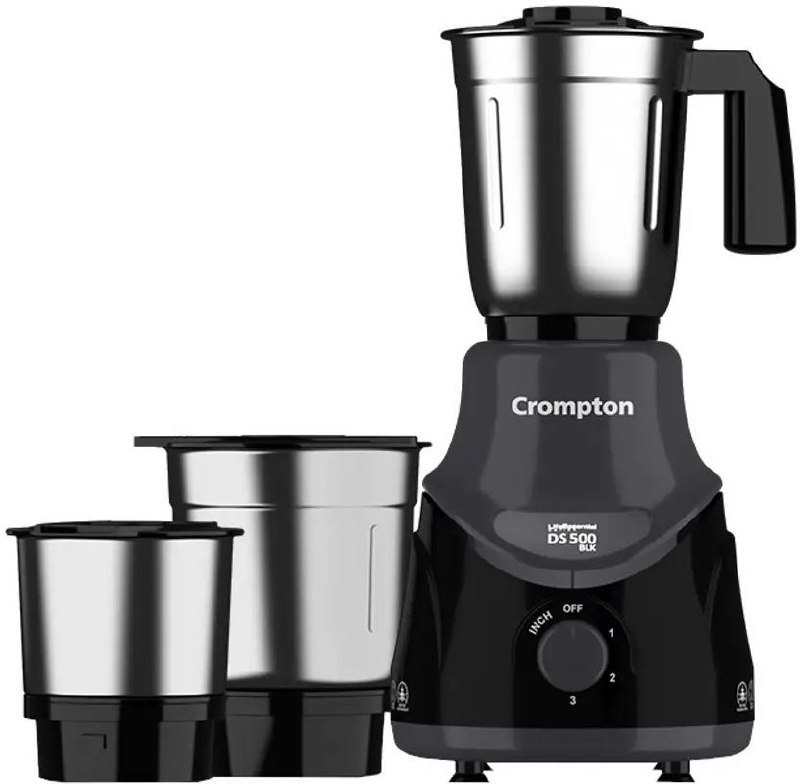 Crompton Ds 500 W Mixer Grinder (acgm-ds500w3j Blk 3 Jars Black Grey) 1 699