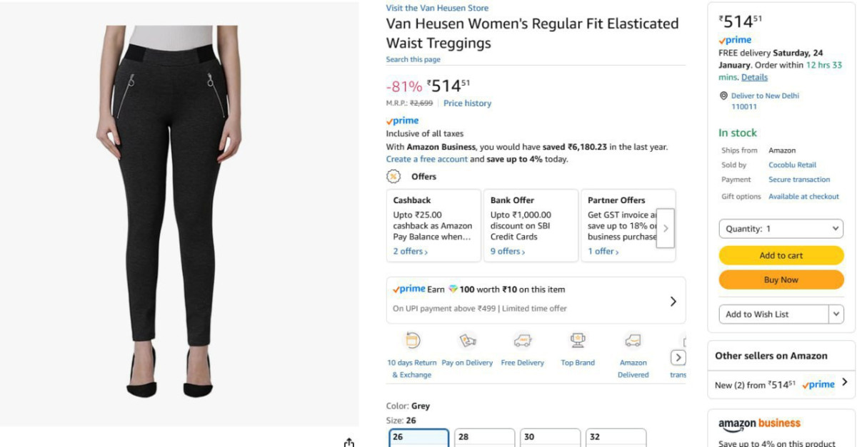 Van Heusen Women S Treggings 514