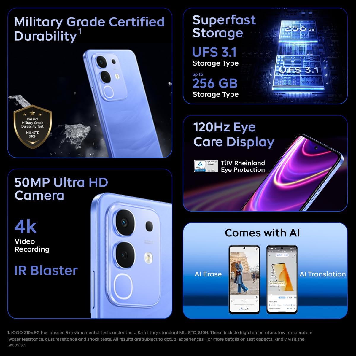 Iqoo Z10x 5g Smartphone 6gb Ram 128gb 134988gb Ram 128gb 14998flat 1 500 Wi