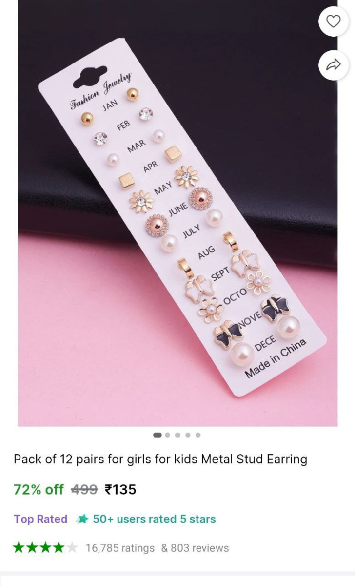 Studs Earrings Set 12pcs 135
