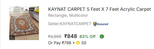 - Carpet 5 Feet X 7 Feet Acrylic At Rs 848 Master Link -