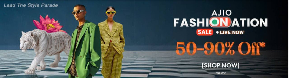 Ajio Loot Mega Fashionation Sale Link 90 On 20 Lakh Styles Live Brands Deal