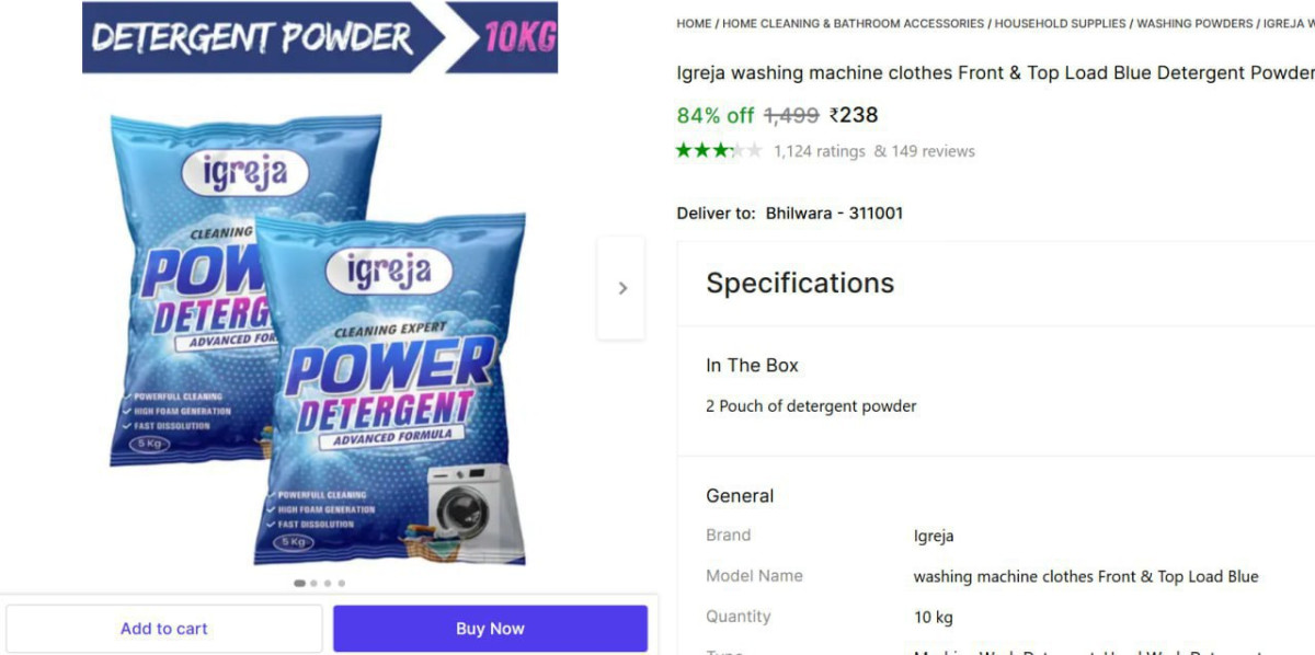 Detergent Powder 10kg At 238