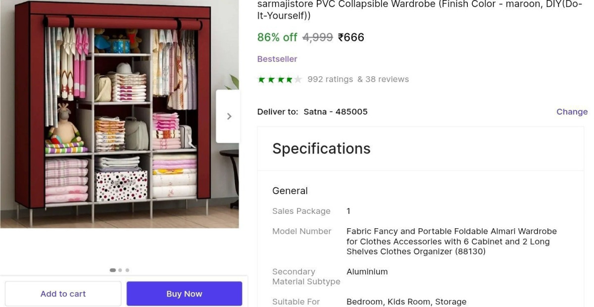 Collapsible Wardrobe At 666