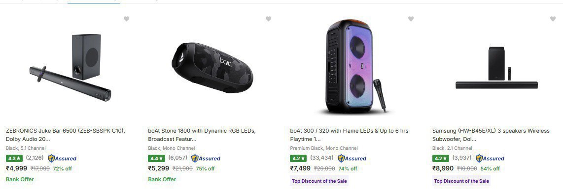 85 On Boat Zebronics Samsung Speaker Soundbar Click Here To Join All Deals