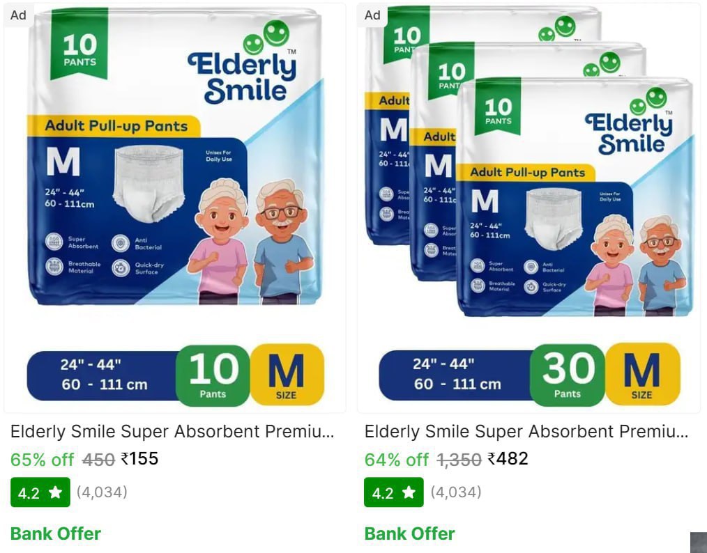 Adult Diapers - M (10 Pieces) 155more -