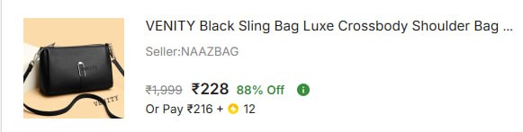 - Black Women Sling Bag At Rs 228 Master Link -