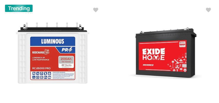 Inverter Batteries Starting From Rs 8249 -