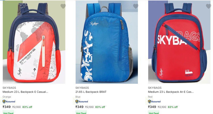 Flipkart 85 On Branded Backpacks Masterlink Skybags Safari Aristocrat