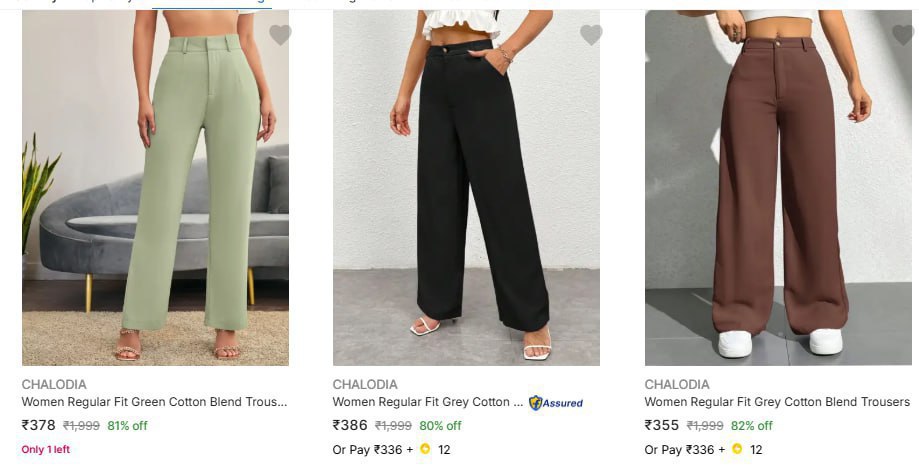 Chalodia Women S Trousers Starts At 355