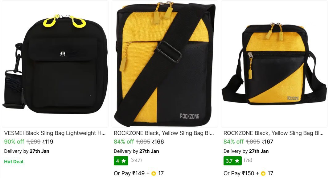 Shopsy Crossbody Bags Starts From 119link