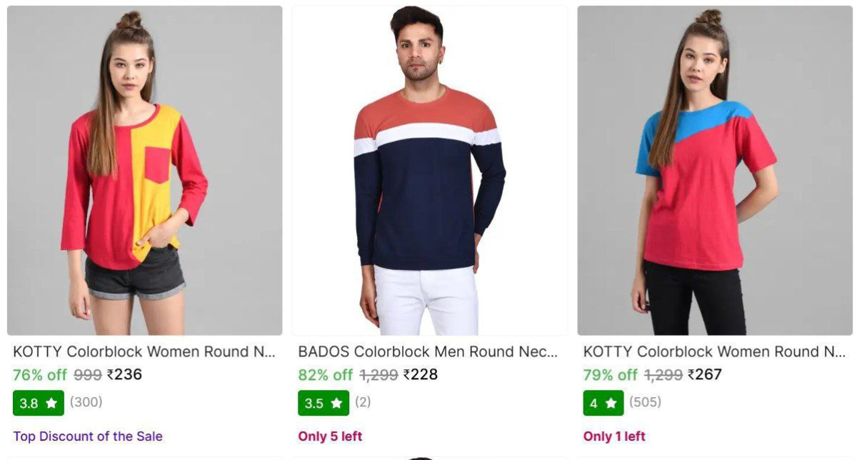 Shopsy Jackpot Deals Slippers 55colorblock Tees 236