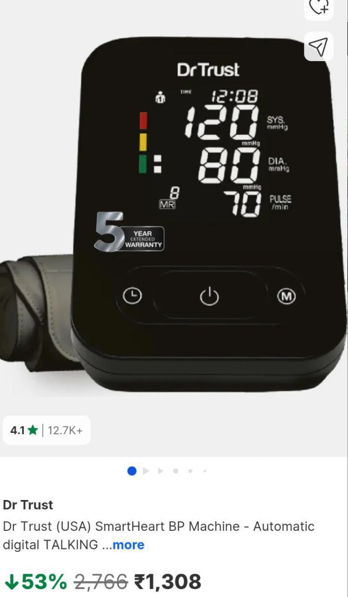 Flipkart Dr Trust (usa) Digital Bp Machine 1308 Click Here To Join All Deal