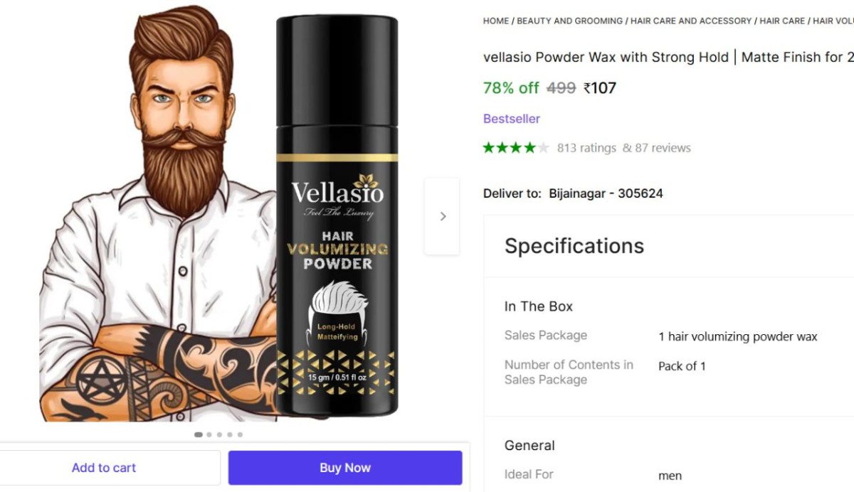Hair Volumizer Powder Wax (15g) 107 More Deals Click Here Must Read
