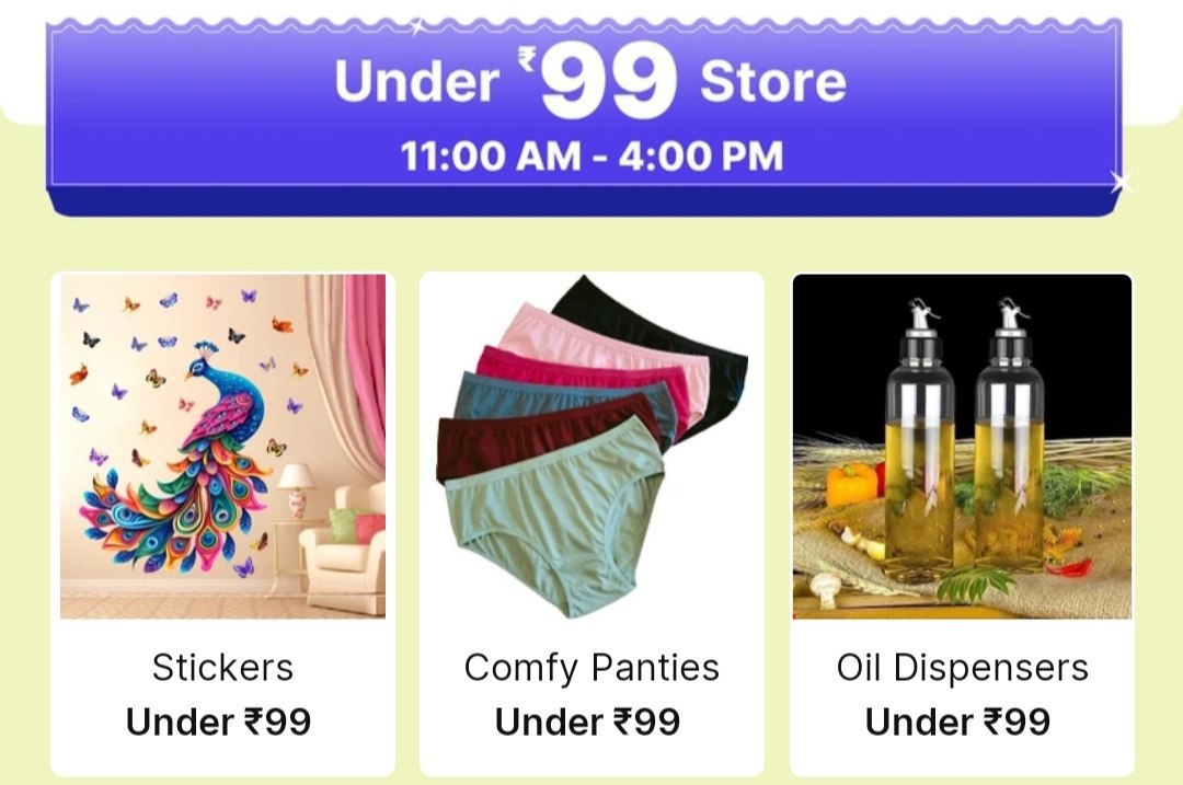 Under 99 Store Wall Stickers Under 99women Panty Under 99oil Dispensers Und