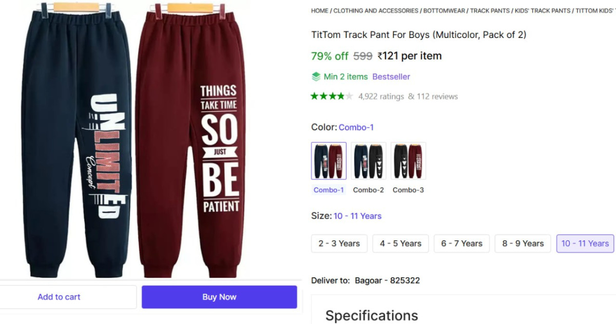 Track Pant For Boys 121 Min 2 Buy
