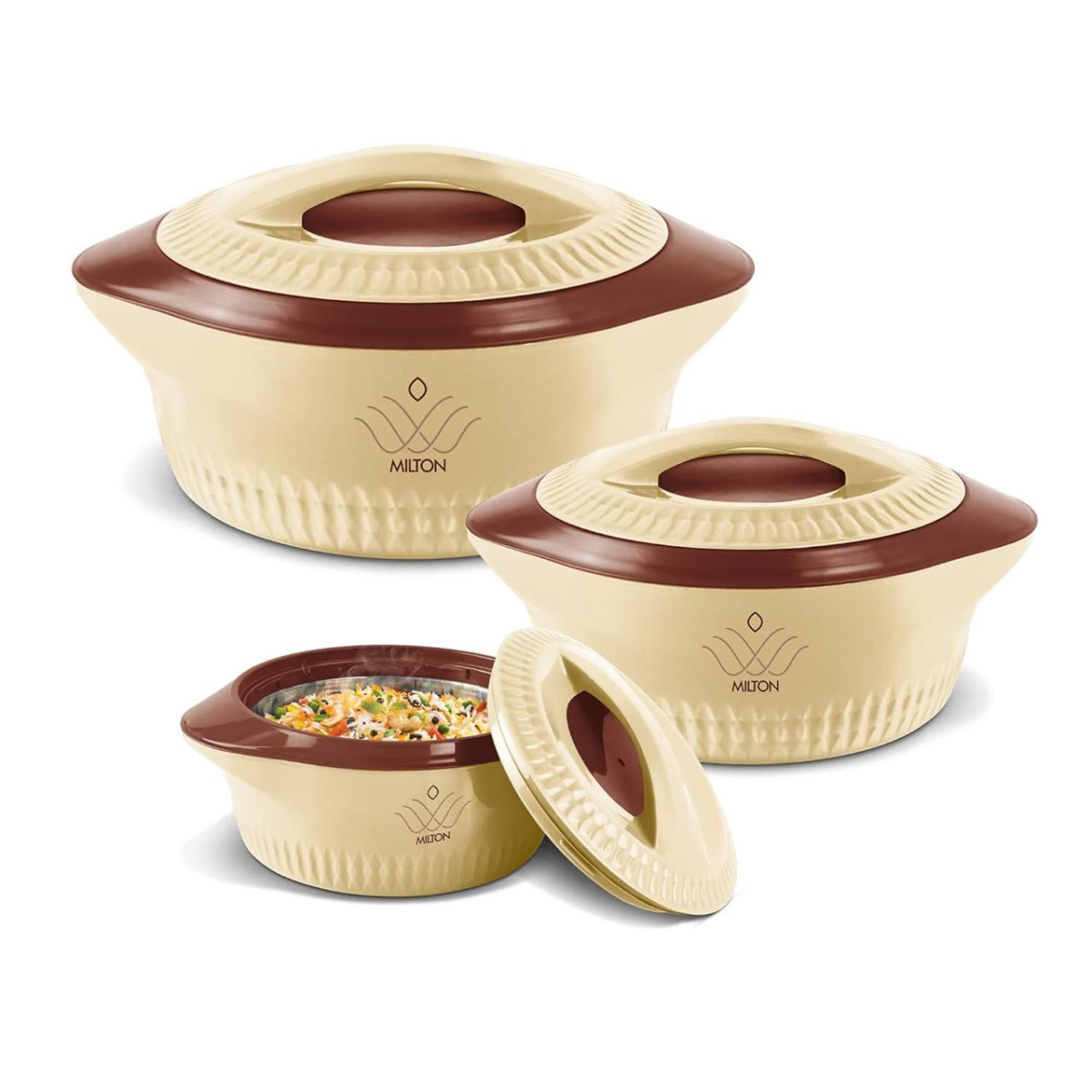 Milton Royal Jr Insulated Inner Stainless Steel Casserole Set Of 3 560