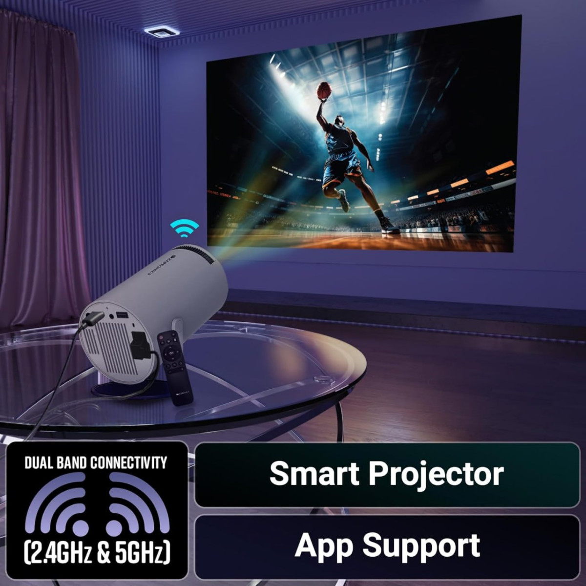 Zebronics Android Smart Led Projector 4k Support 4699