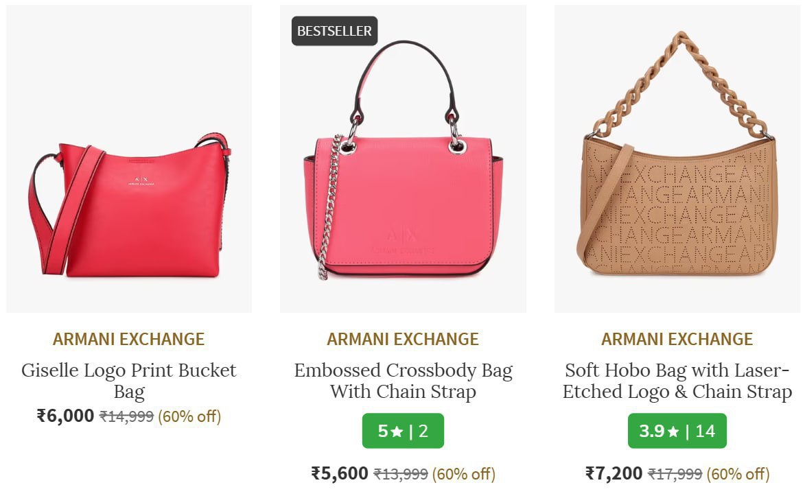 Armani Exchange Handbag Loot 70-80 Offuse Code Feastspl2