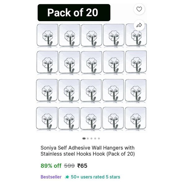 Pack Of 20 Wall Hooks 65 More Deals Click Here Must Read