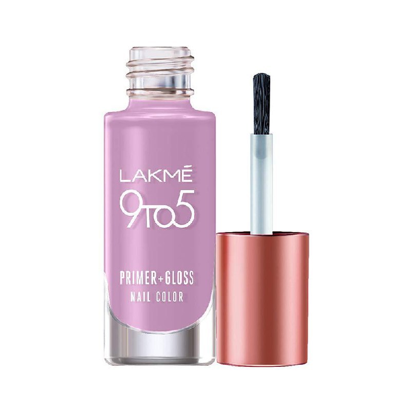 Lakm 9to5 Primer Glossy Finish Nail Colour Lavender Breeze 6 Ml 119