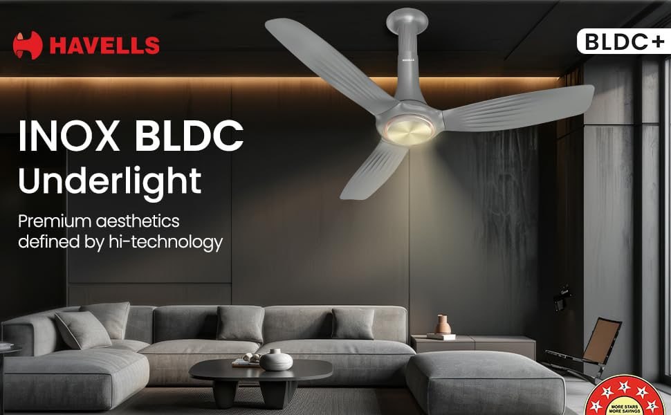 Havells 1200mm Inox Underlight Bldc Ceiling Fan 3999