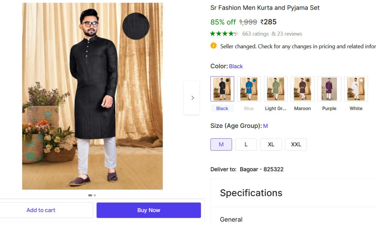 Men Kurta And Pyjama Set 285