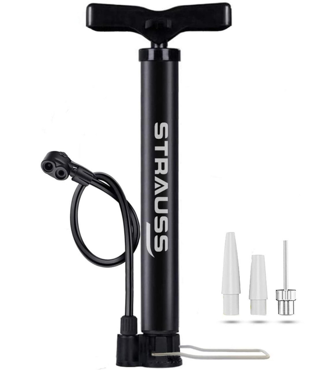 Strauss Bicycle Air Pump With Needle Dual Valve 30 Cm Long