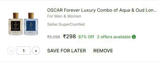 Oscar Forever Luxury Combo (pack Of 2) Rs 298