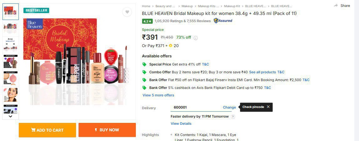 Blue Heaven Bridal Makeup Kit 391 Click Here To Join All Deals