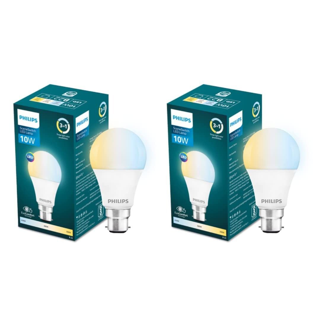 Philips 10 W Led Bulb 3 Colors In 1 Led Bulb Pack Of 2 187