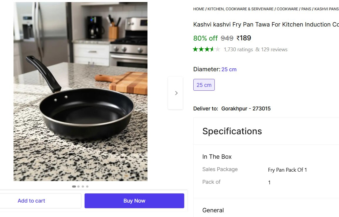 Non-stick Induction Fry Pan 1 5 L 189