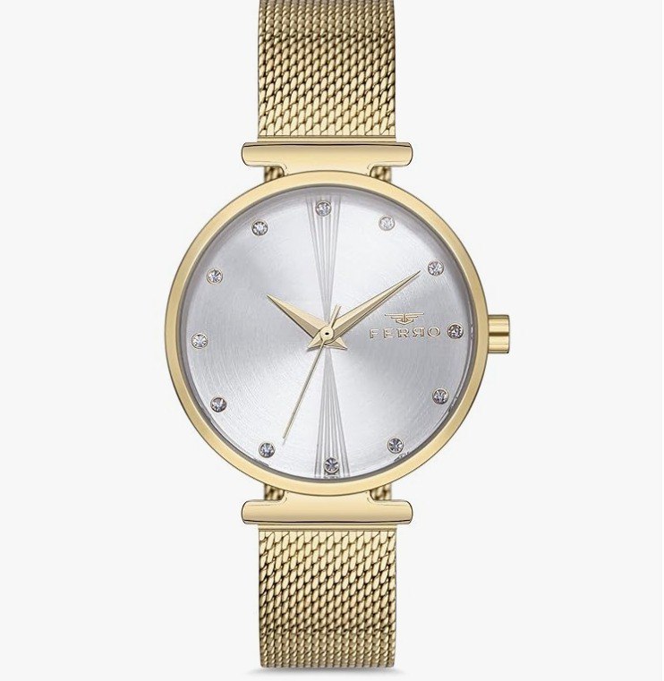 Ferro Analog Silver Dial Women S Watchdeal 1330