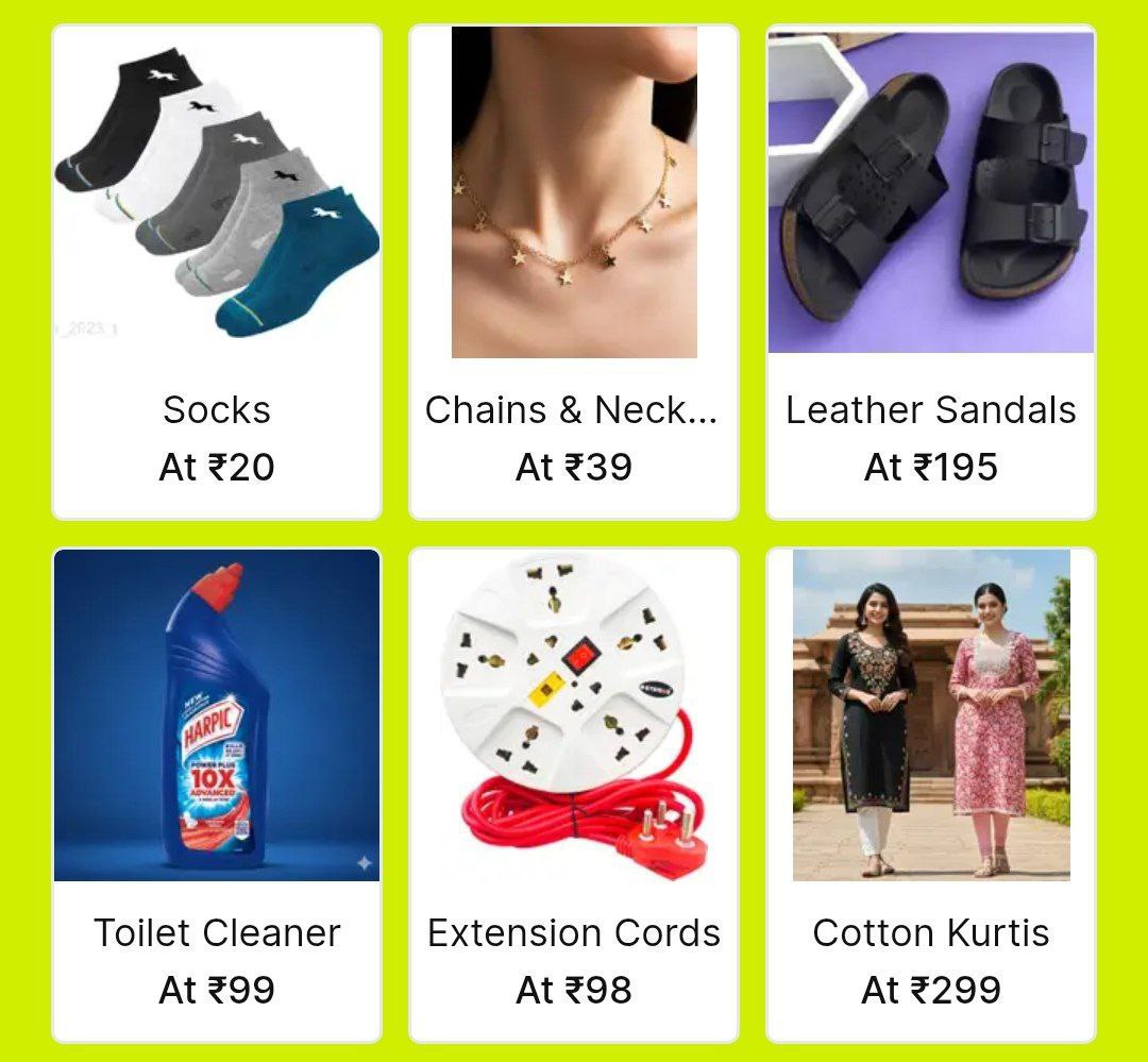 Shopsy Deals Under 99 Socks 20 Chains Necklaces 39 Leather Sandals 195 Toil