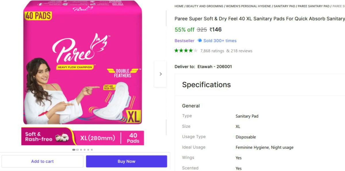 Paree Sanitary Pads (pack Of 40) 146