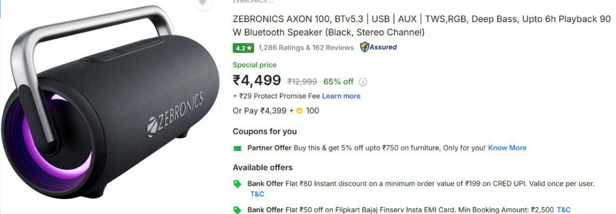 Flipkart Home Speaker Dealszebronics 90w Bluetooth Home Speaker 6h Playback