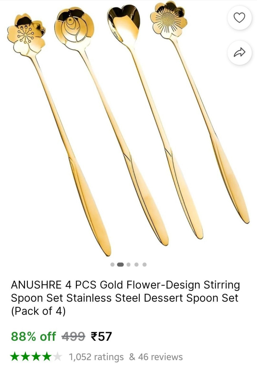 Pack Of 4 Spoon Set 57 More Deals Click Here Must Read