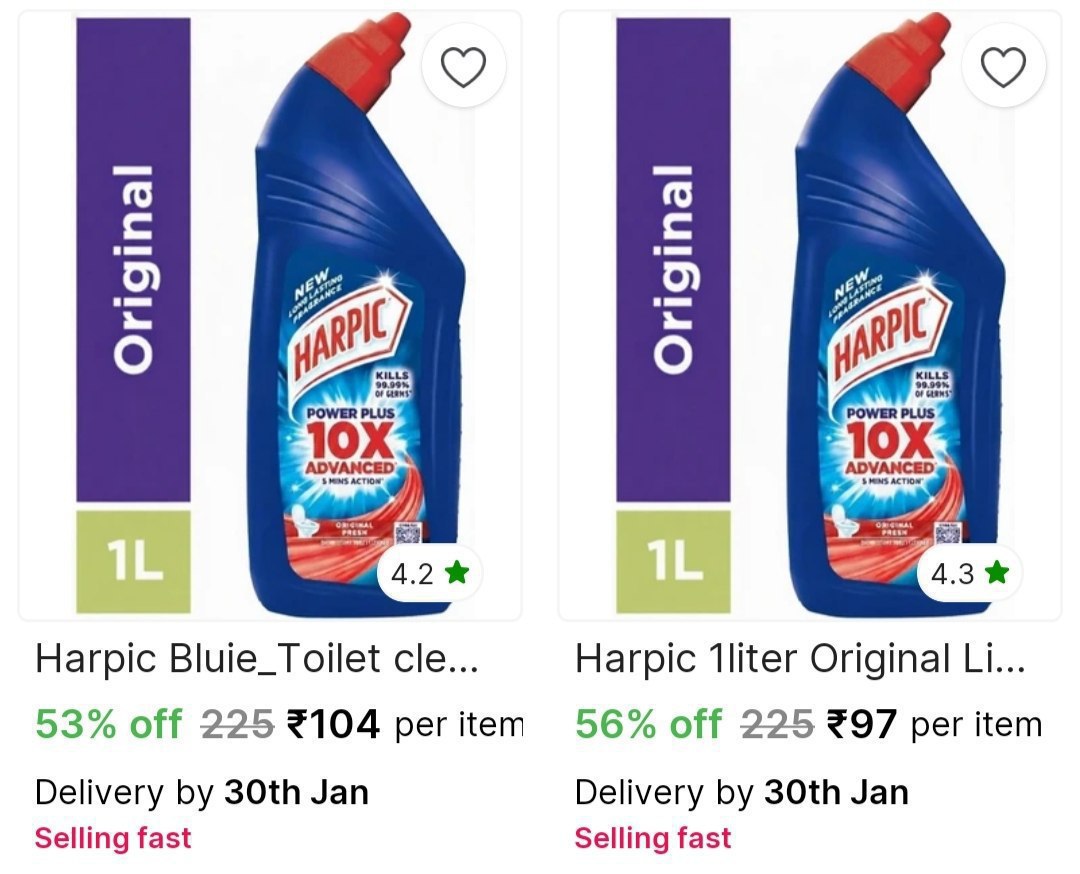 Grab Harpic 1l From 97