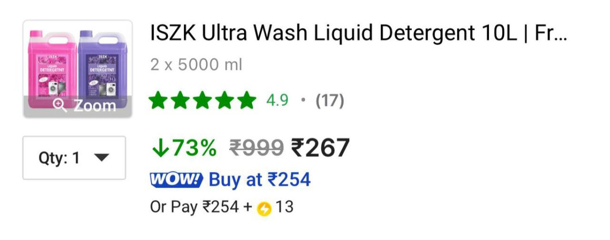 Loot Liquid Detergent 10l 267