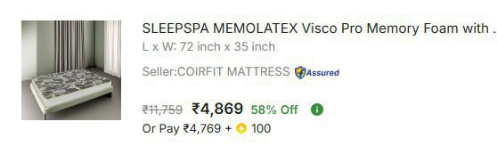 - 4 Inch Single Latex Foam Mattress At Rs 4869