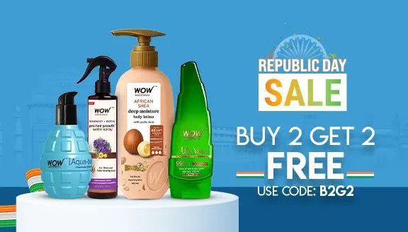 Wow Republic Day Sale Buy 2 Get 2 Use Code B2g2