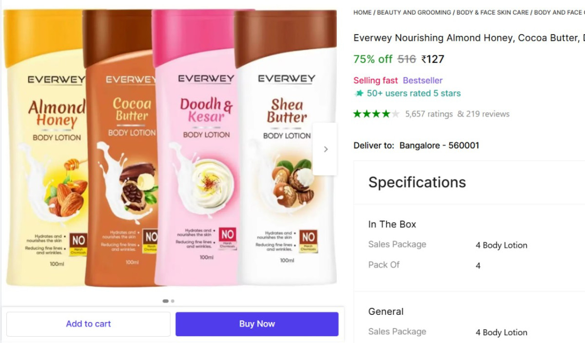 Body Lotion Combo (400 Ml) 127