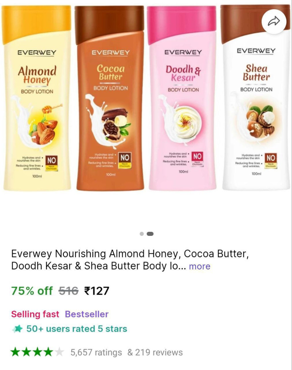 Body Lotion Pack Of 4 127