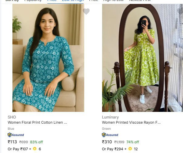 Women S Clothing Starts At Rs 113